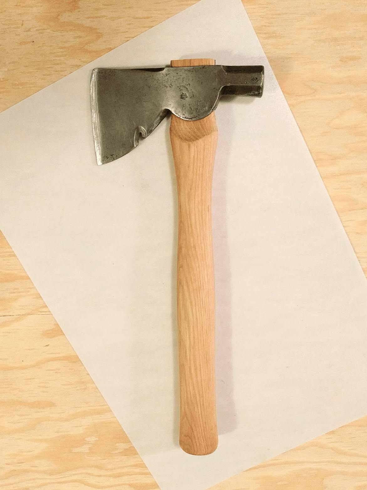 16" BROAD HATCHET / HALF HATCHET HANDLE NEW USA HICKORY Item 9216